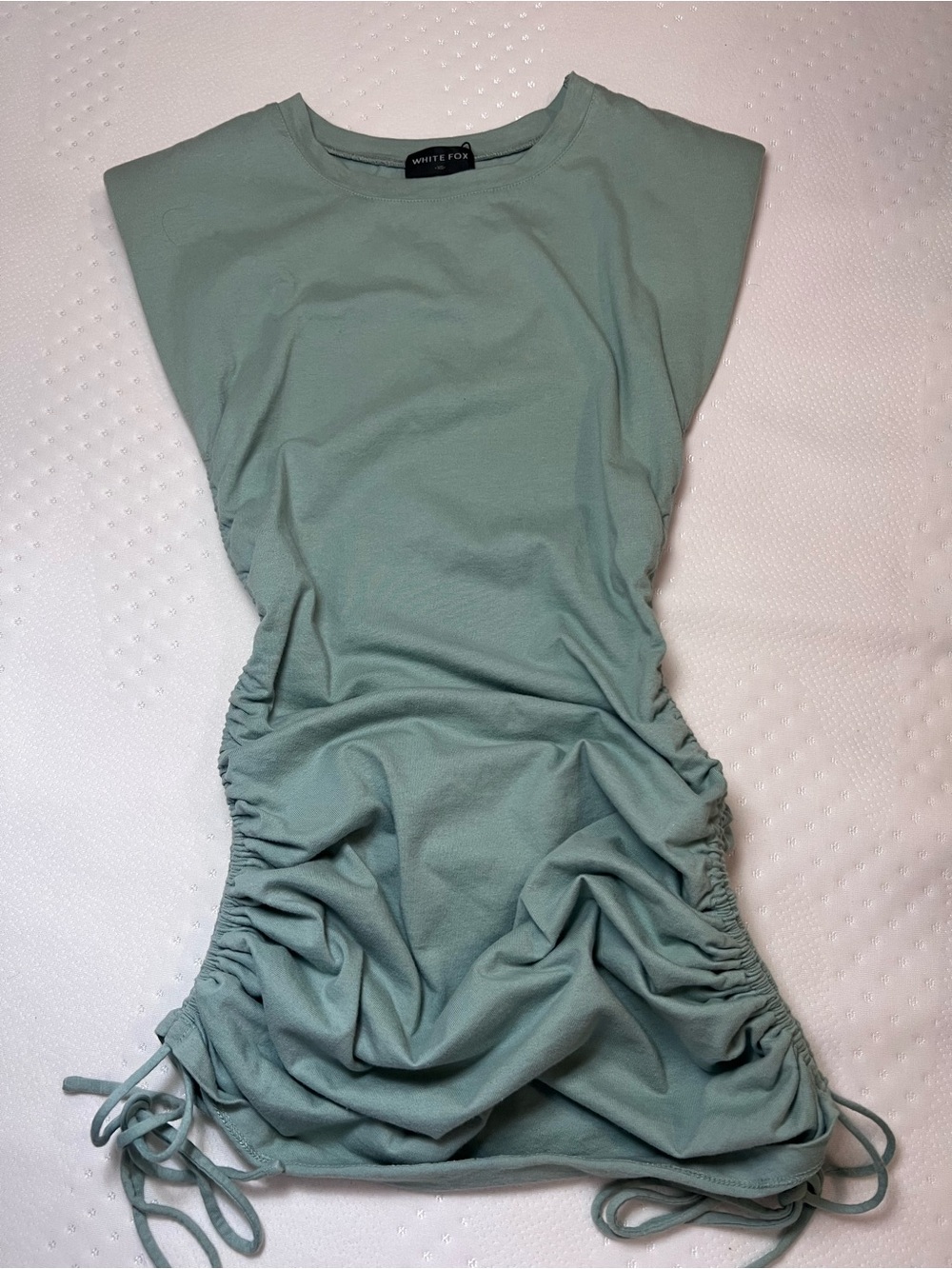 White Fox Boutique Sage Green Ruched Side Tank Tunic